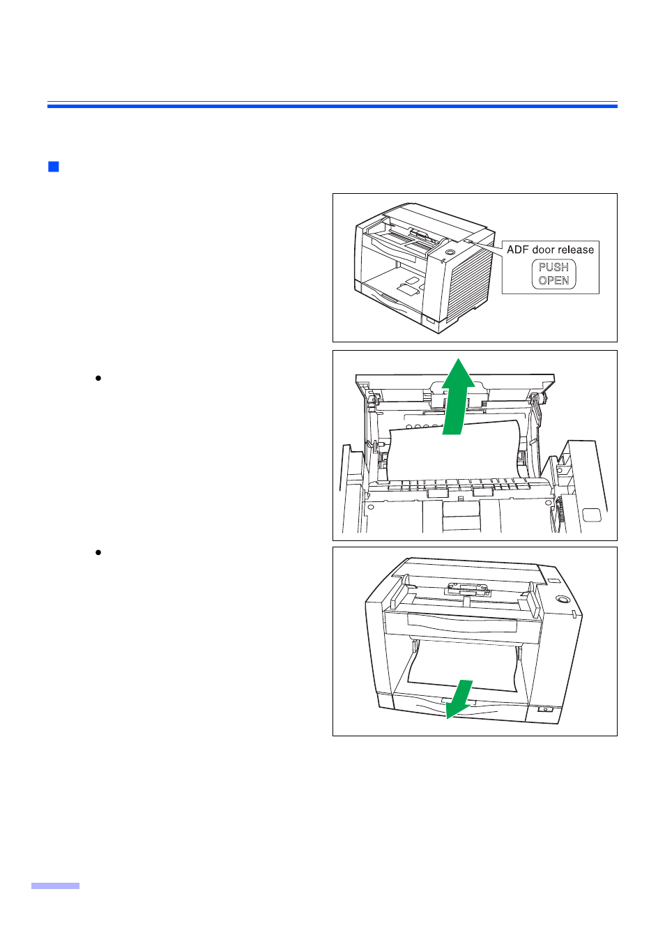 Clearing paper jams, Removing paper jams from the feed part | Panasonic KV-S2026CU User Manual | Page 20 / 42