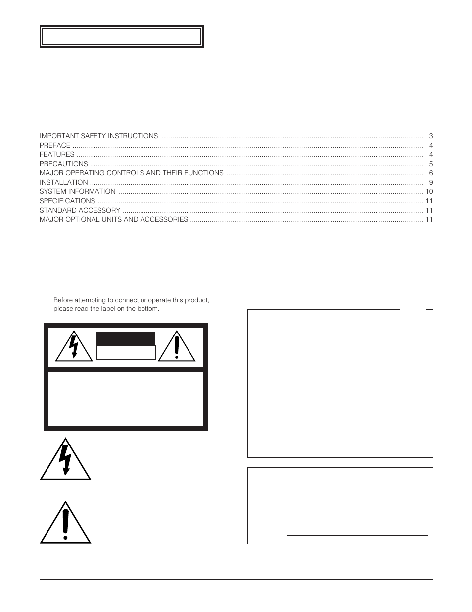 Panasonic WV-CU550CJ User Manual | Page 2 / 12
