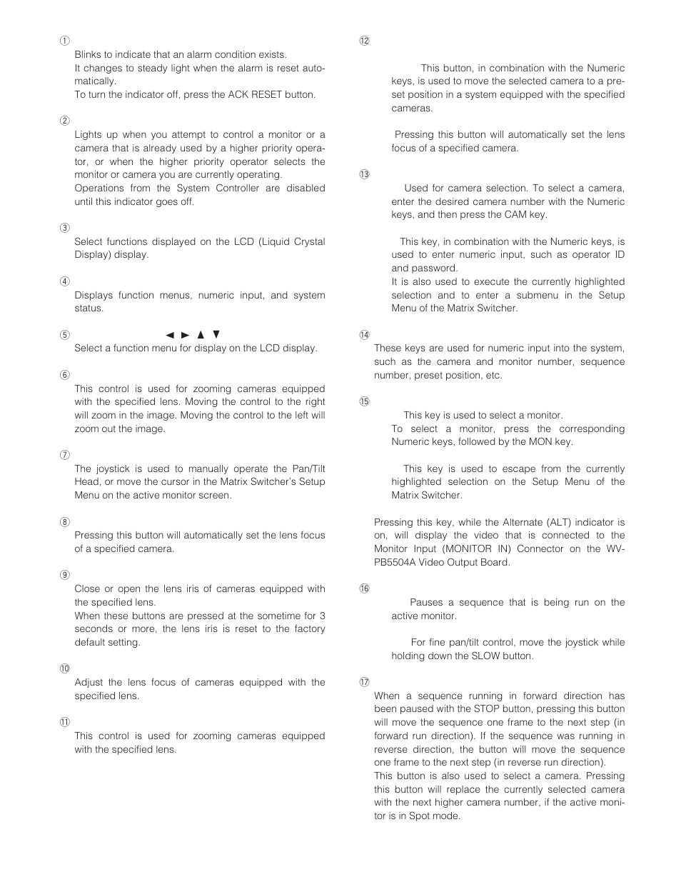 Panasonic WV-CU550CJ User Manual | Page 7 / 12