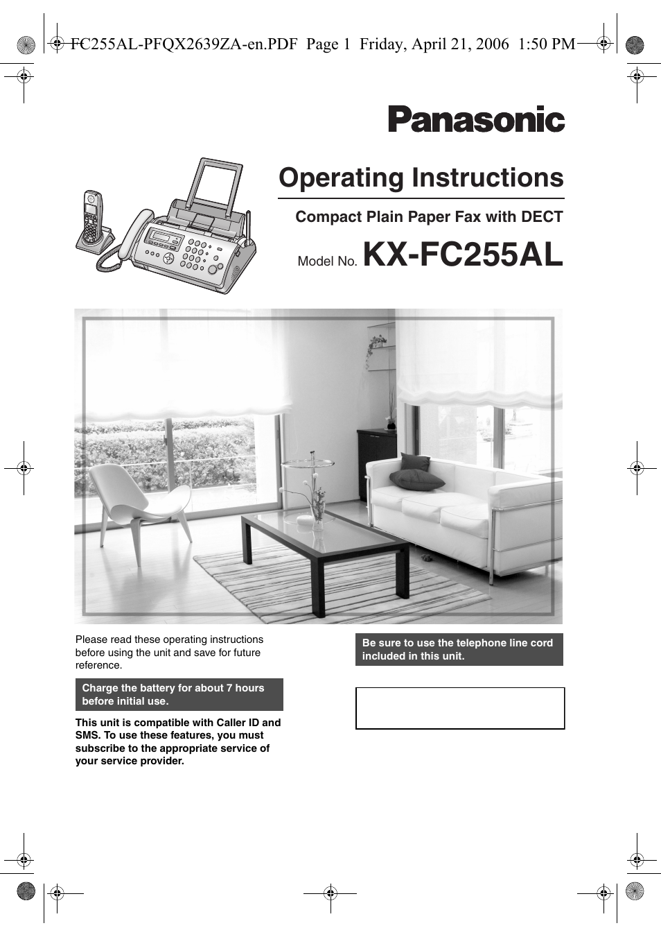 Panasonic KX-FC255AL User Manual | 84 pages