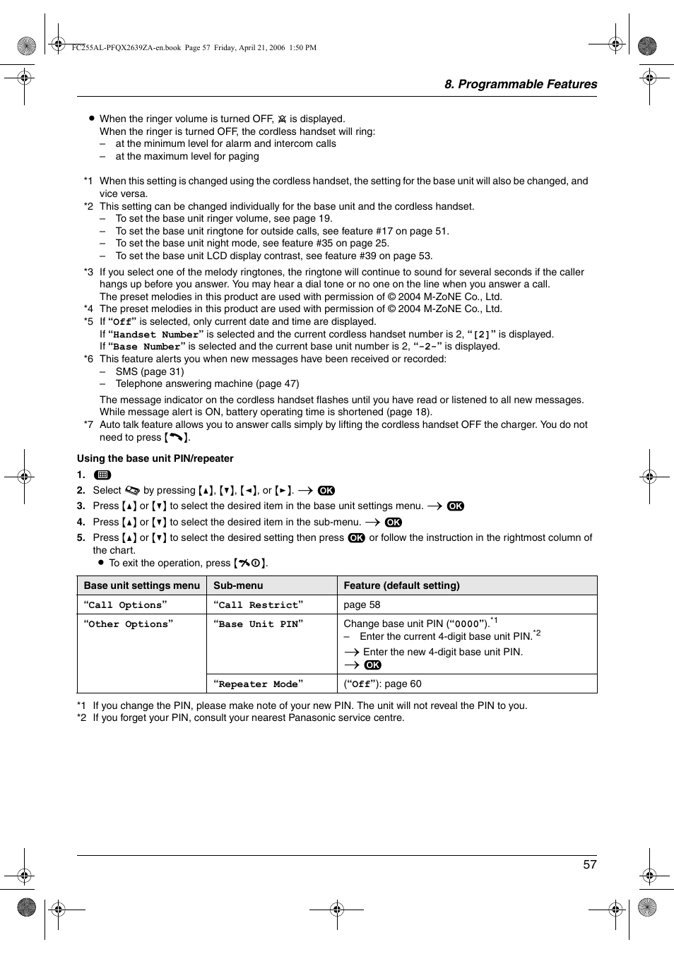 Panasonic KX-FC255AL User Manual | Page 57 / 84