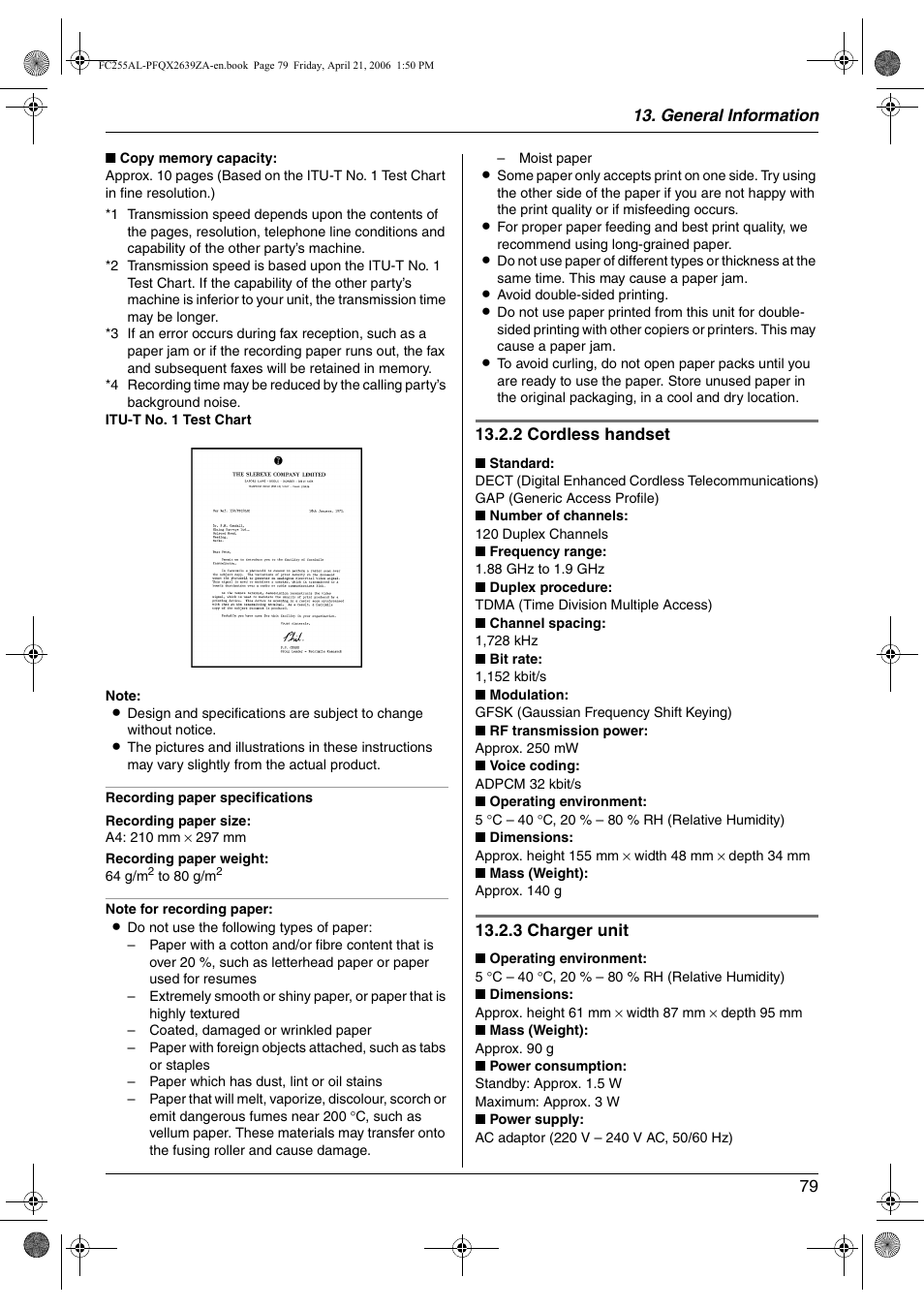 Panasonic KX-FC255AL User Manual | Page 79 / 84