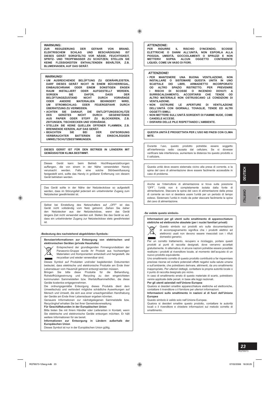 Panasonic SB-TP100 User Manual | Page 23 / 64