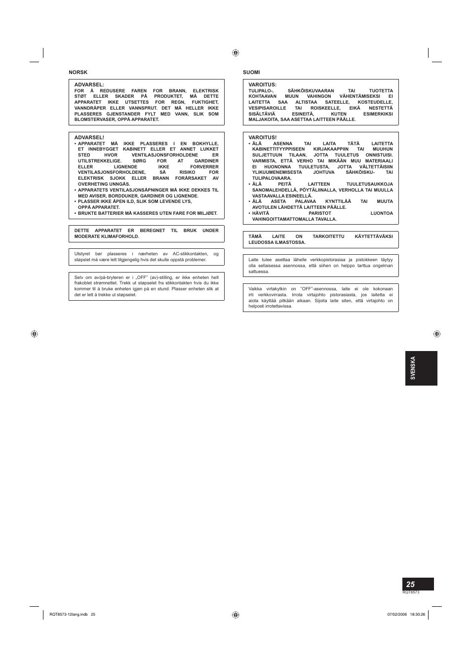 Panasonic SB-TP100 User Manual | Page 25 / 64