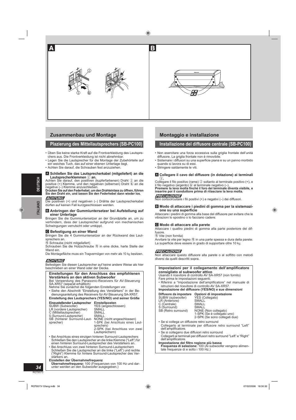 Panasonic SB-TP100 User Manual | Page 34 / 64