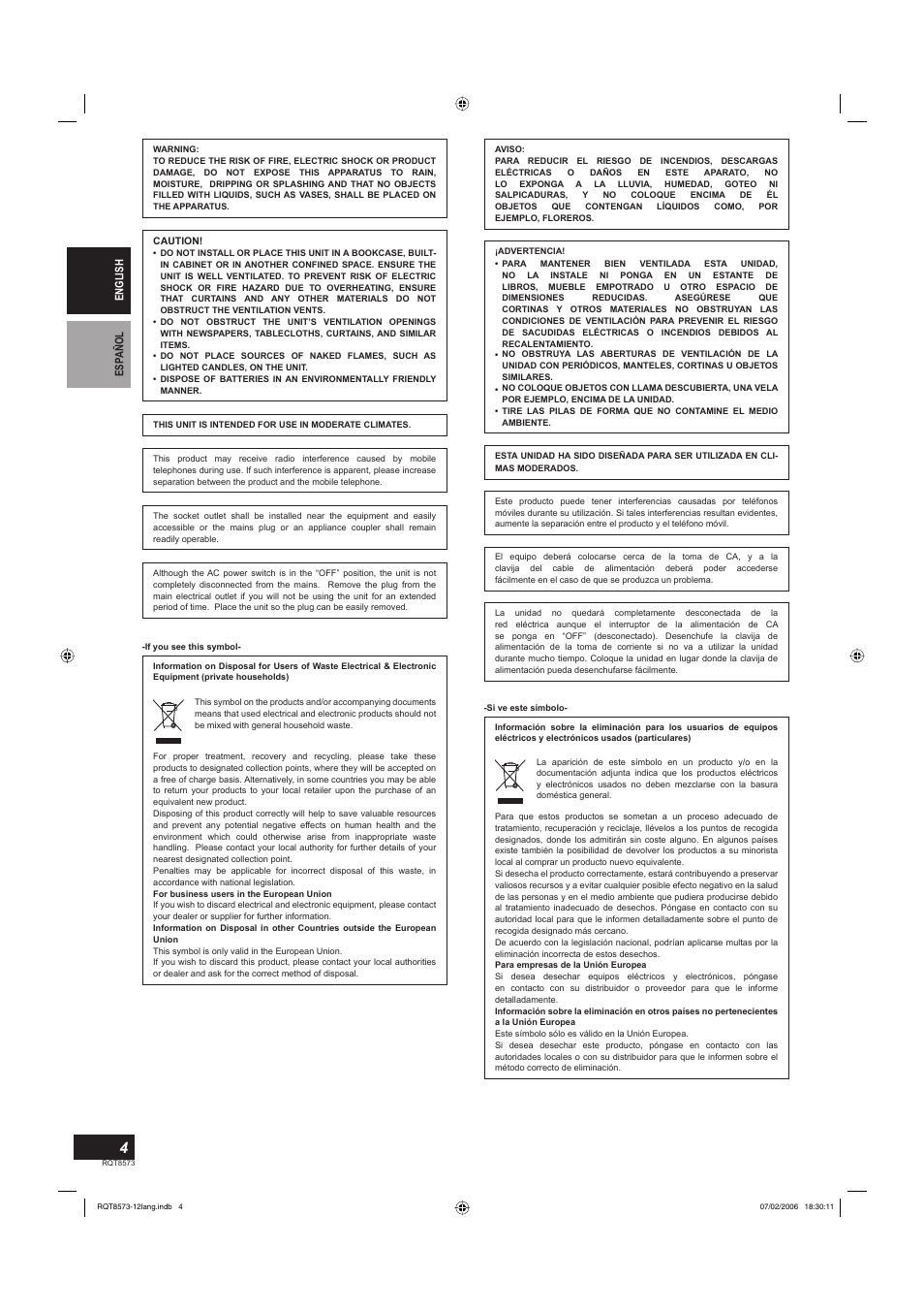 Panasonic SB-TP100 User Manual | Page 4 / 64