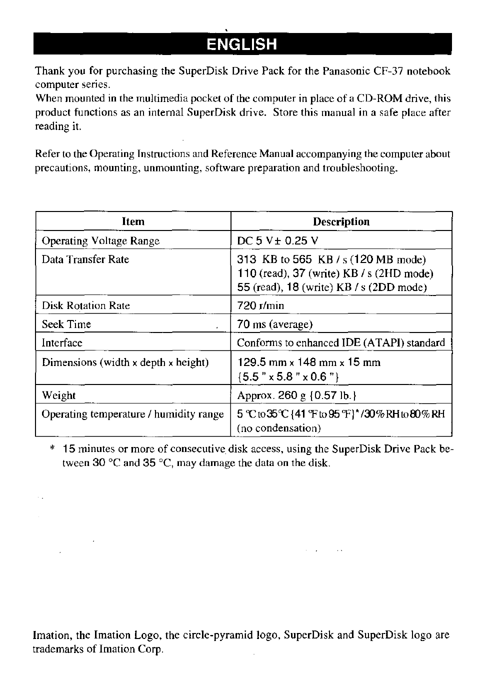 English | Panasonic CF-VFS371 User Manual | Page 4 / 4