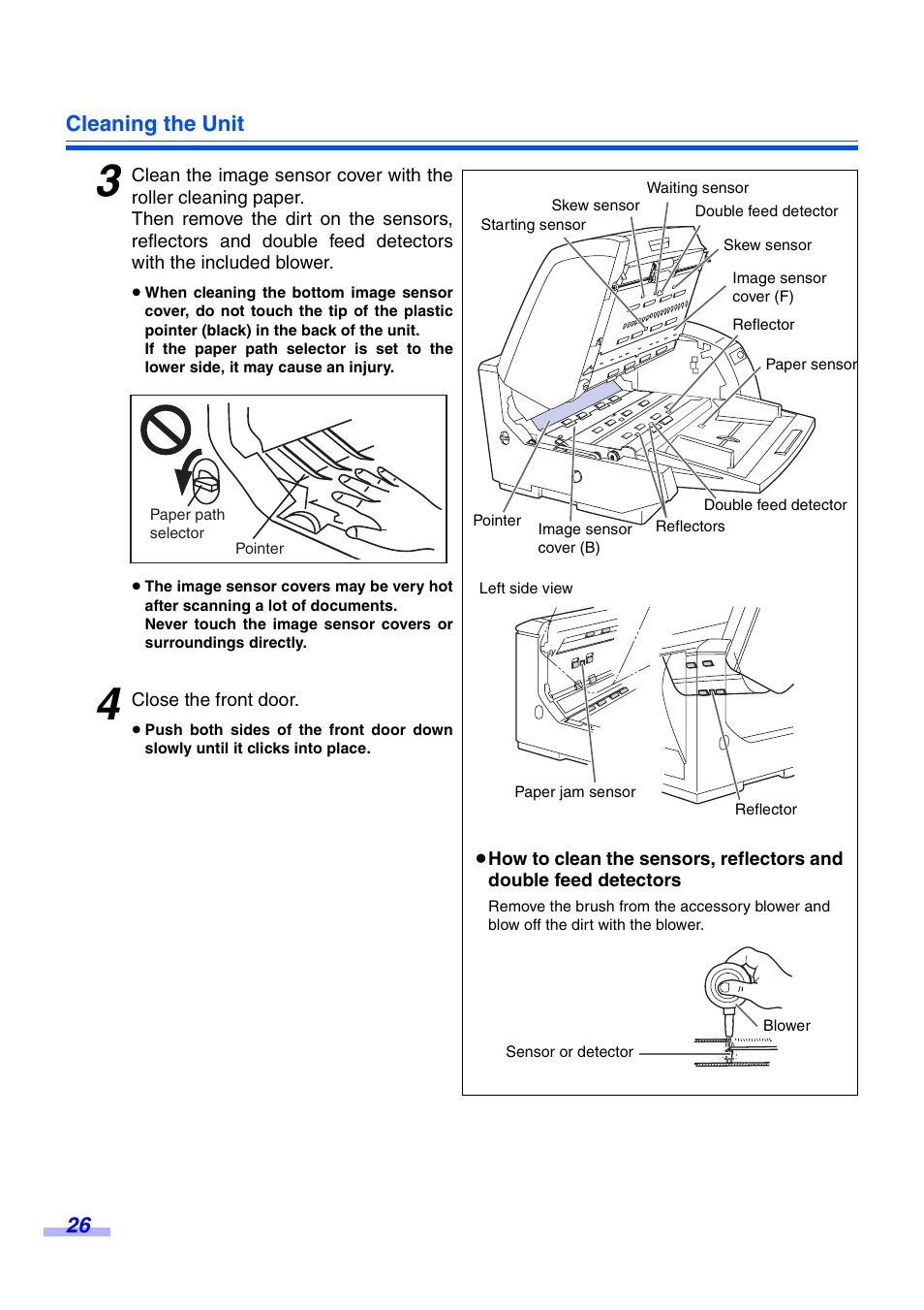 Cleaning the unit 26 | Panasonic KV-S3065CW User Manual | Page 26 / 40