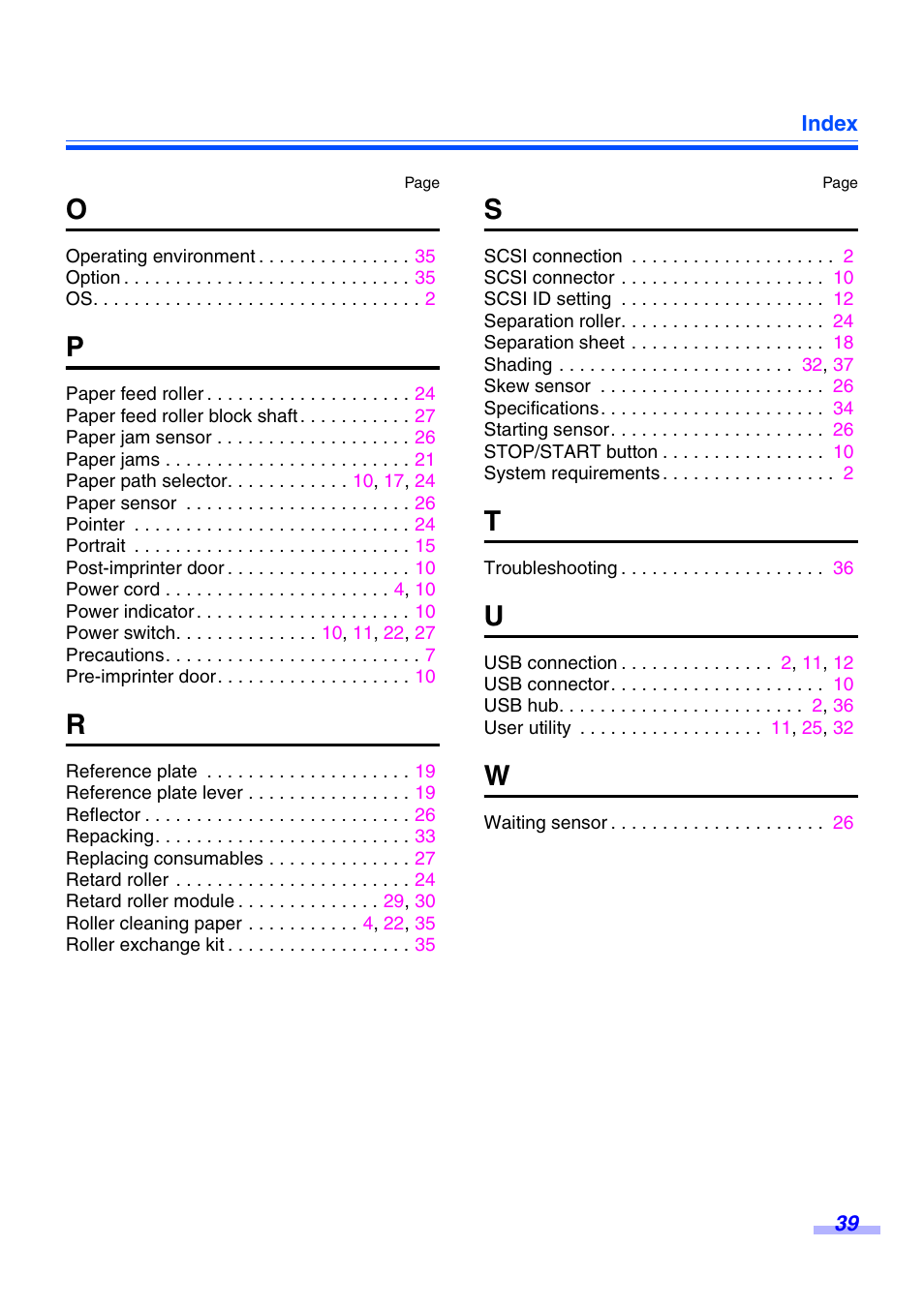 Panasonic KV-S3065CW User Manual | Page 39 / 40