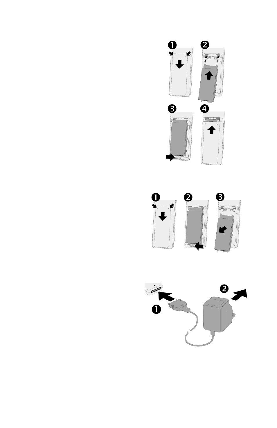 Fitting the battery 2, Charging the battery 2, Fitting the battery | Charging the battery | Panasonic EB-GD52 User Manual | Page 6 / 52