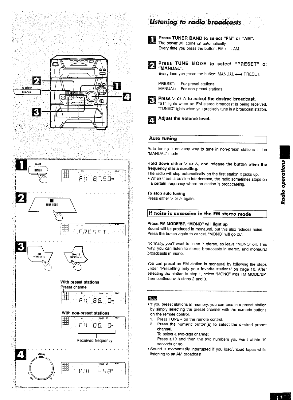 Ìjsfbitlhg to radiò hmade&sfs | Panasonic SC-AK15 User Manual | Page 11 / 36