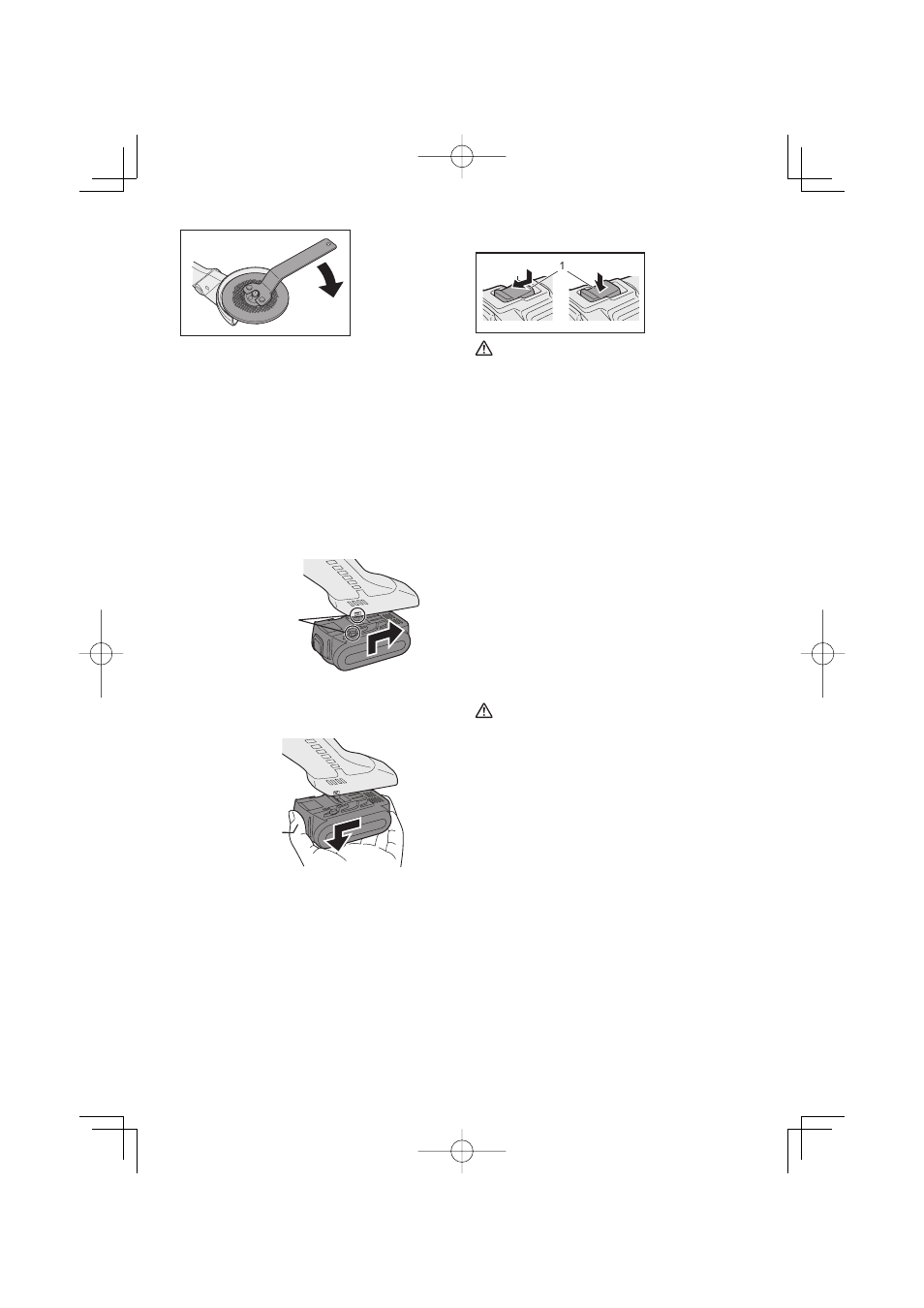 V. utilisation, Fixation ou retrait de la batte- rie autonome | Panasonic EY4640 User Manual | Page 32 / 64