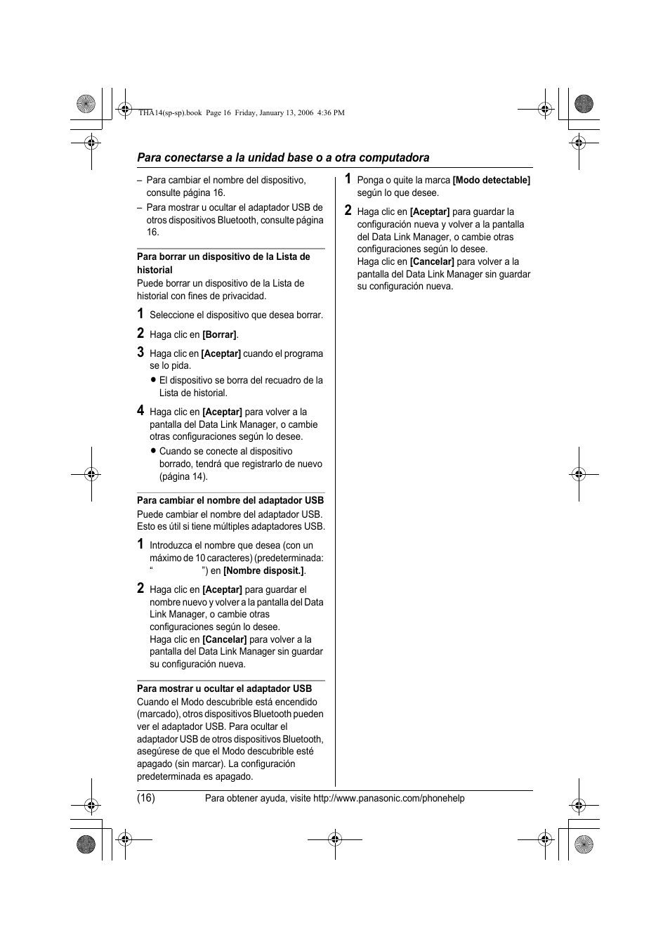 Panasonic KX-THA14 User Manual | Page 41 / 44