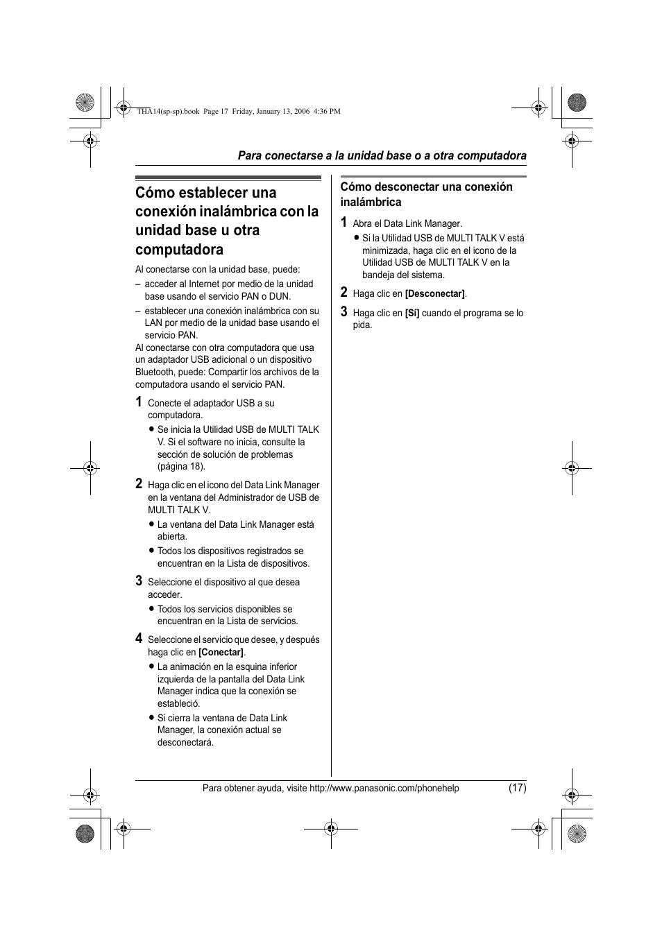 Panasonic KX-THA14 User Manual | Page 42 / 44