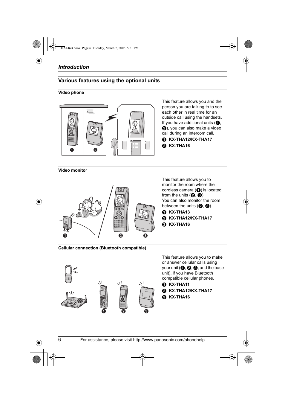 Panasonic KX-THA14 User Manual | Page 6 / 44