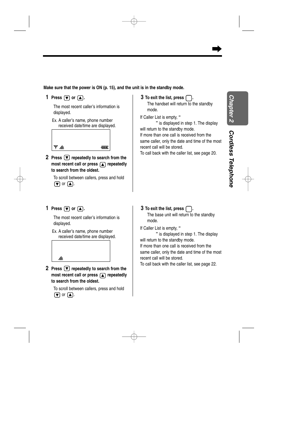 Viewing the caller list, Caller list | Panasonic KX-TCD735ALM User Manual | Page 27 / 114