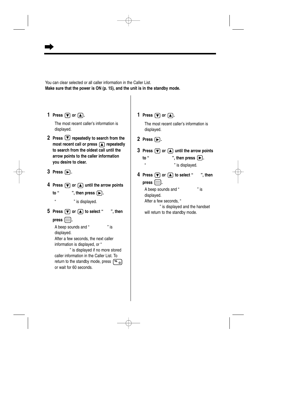 Clearing caller information | Panasonic KX-TCD735ALM User Manual | Page 30 / 114