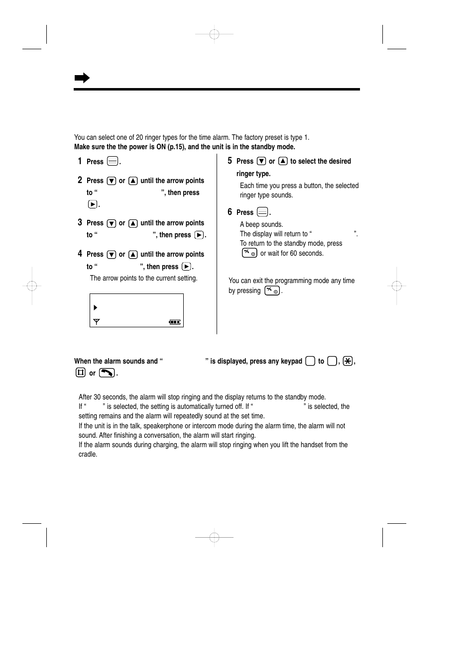 Time alarm | Panasonic KX-TCD735ALM User Manual | Page 54 / 114