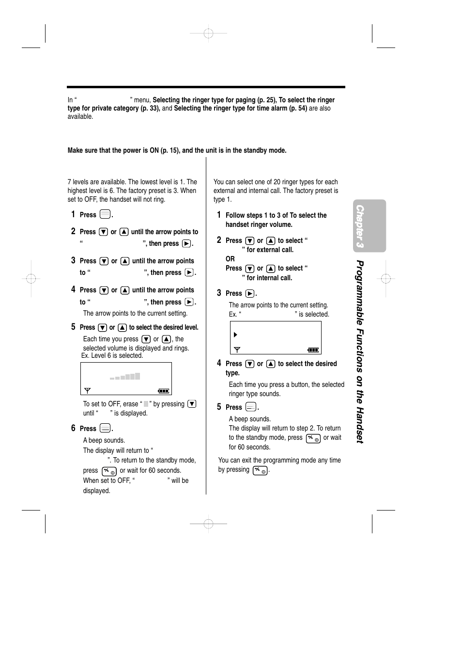 Ringer option | Panasonic KX-TCD735ALM User Manual | Page 55 / 114