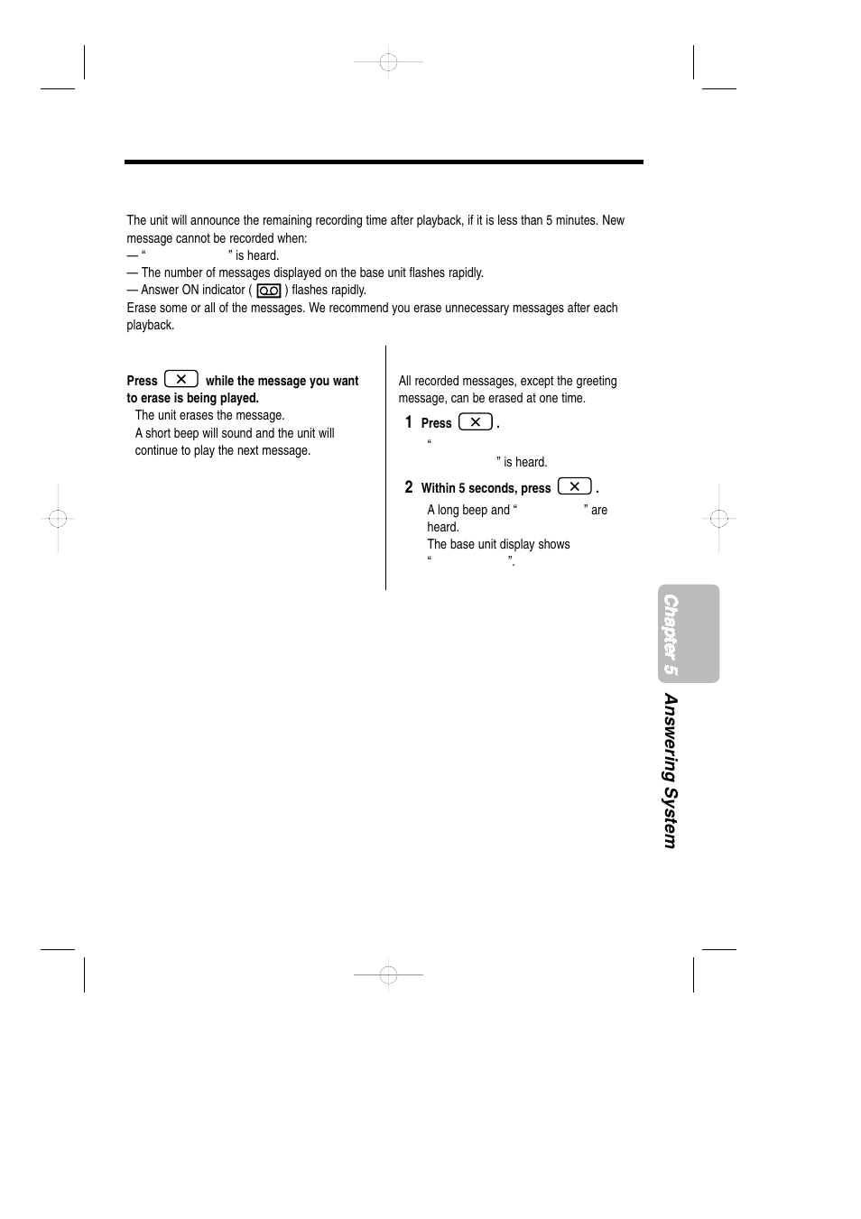 Erasing recorded messages | Panasonic KX-TCD735ALM User Manual | Page 89 / 114