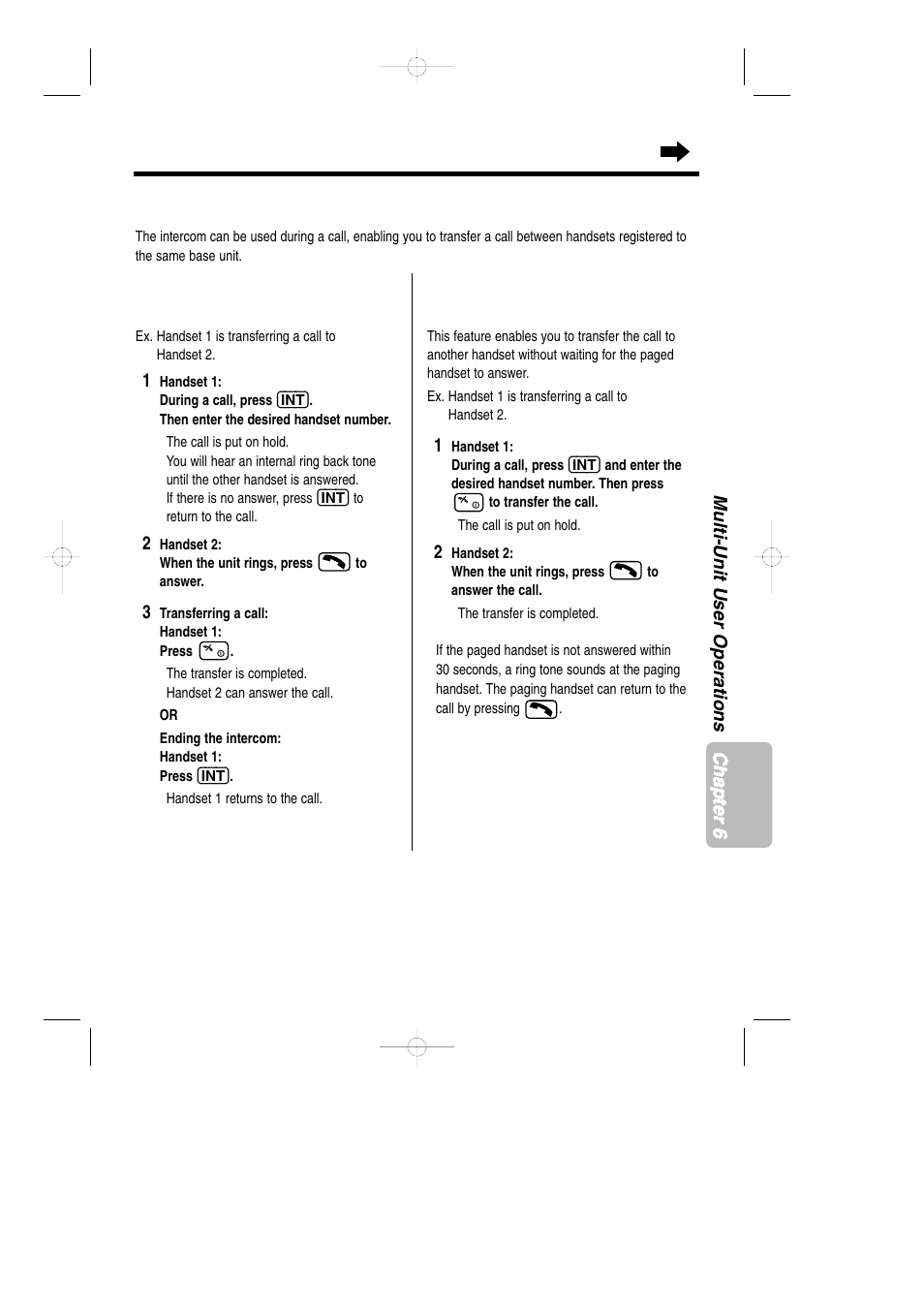 Transferring a call, Transferring a call from one handset to another | Panasonic KX-TCD735ALM User Manual | Page 99 / 114