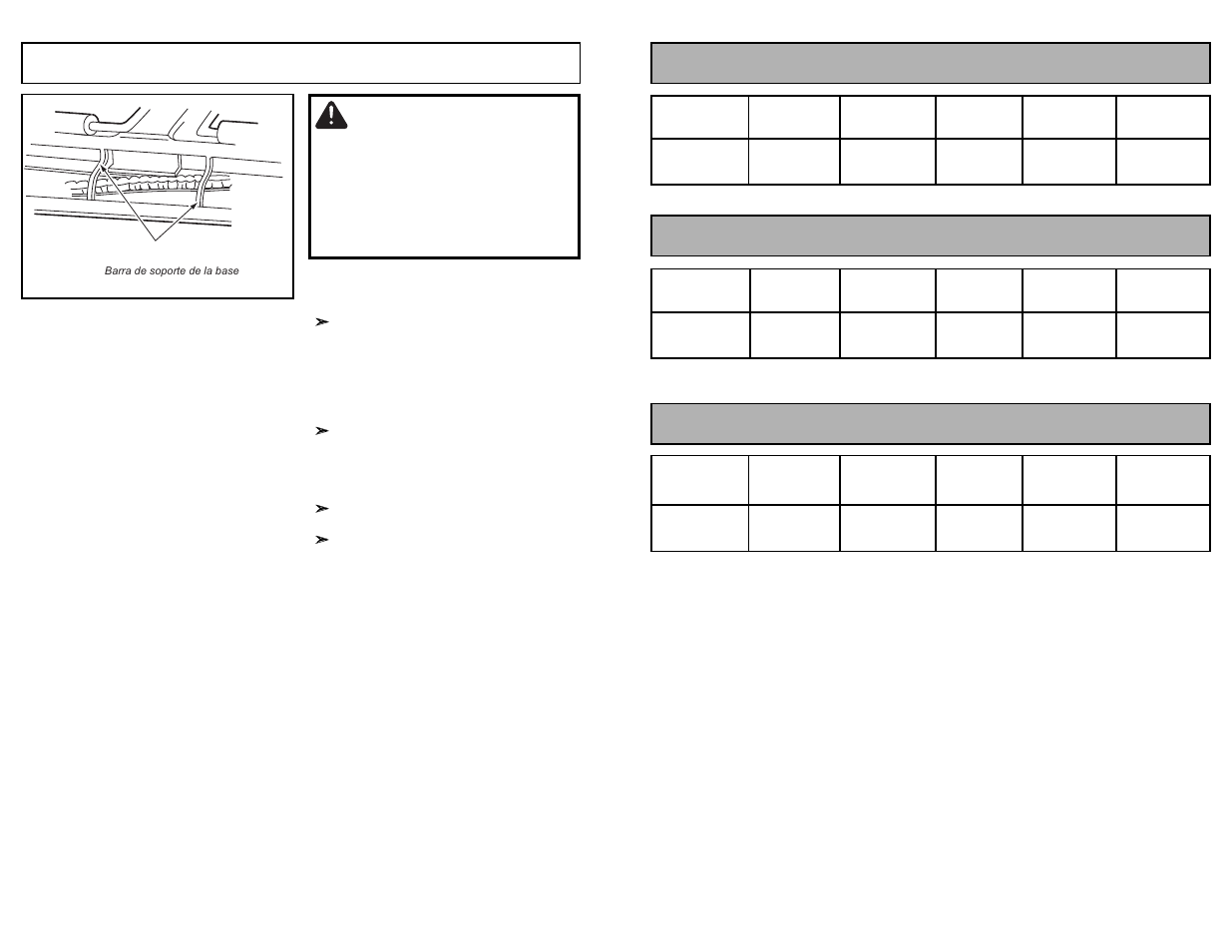 Feature chart, Tableau des caractéristiques, Diagrama de características | Warning, Brush servicing | Panasonic MC-CG983 User Manual | Page 13 / 60