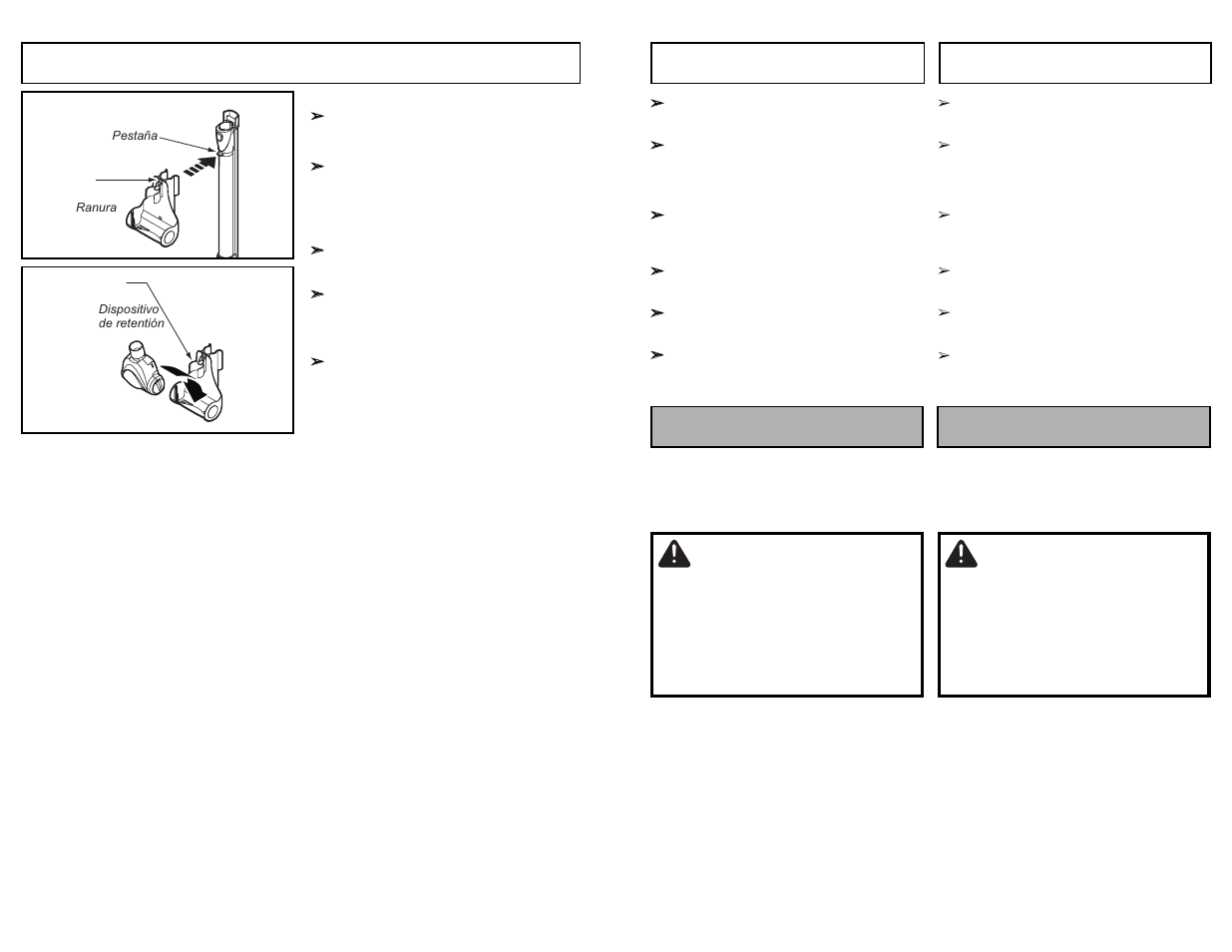 Air turbine and caddy, Avertissement, Advertencia | Panasonic MC-CG983 User Manual | Page 18 / 60