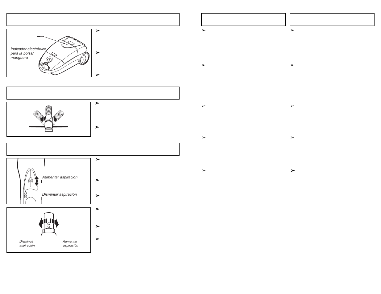 Electronic hose/bag check indicator, Hose swivel, Suction control | Panasonic MC-CG983 User Manual | Page 32 / 60