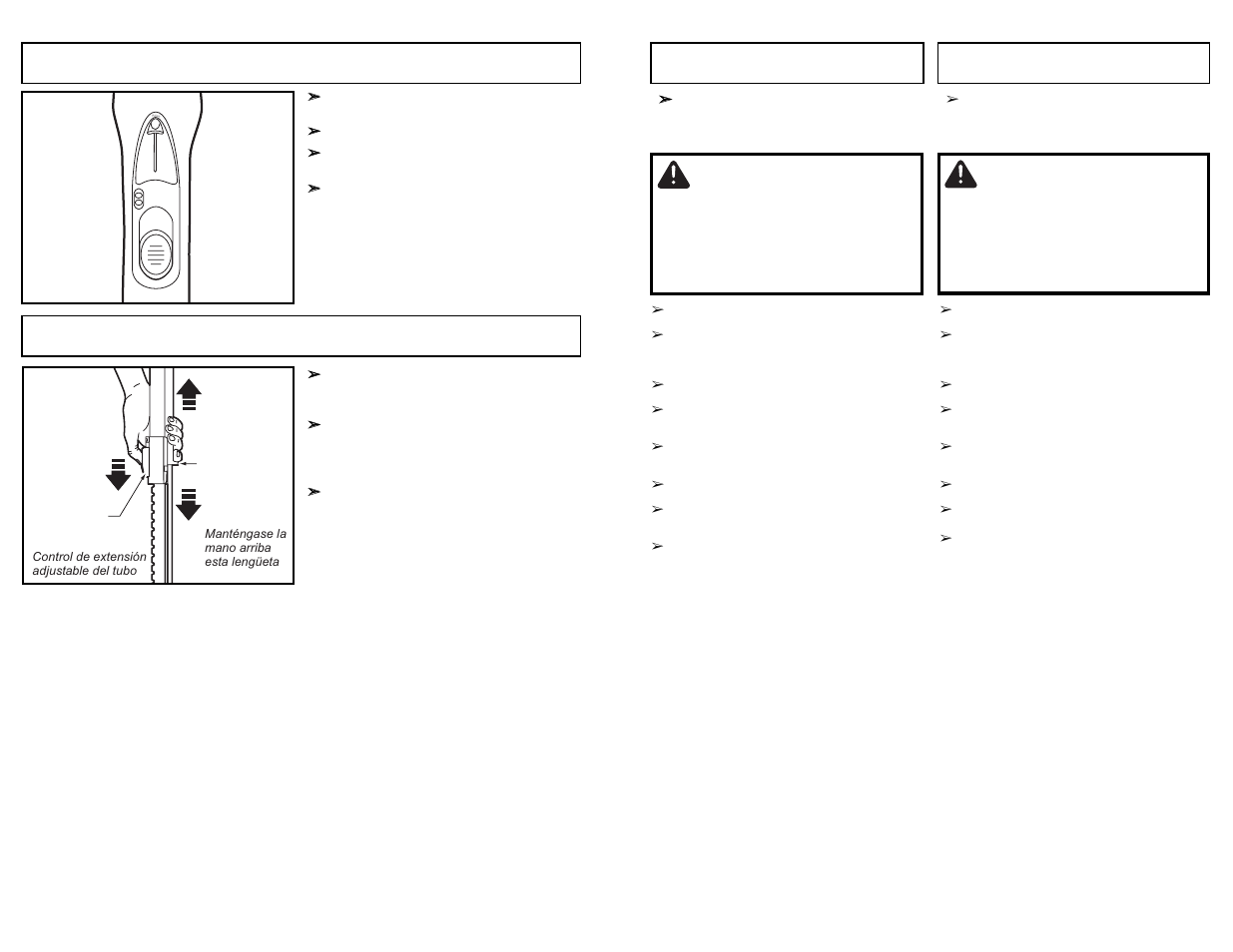Replacement du filtre de sécurité du moteur, Cambio del filtro, Avertissement | Advertencia, On-off switch, Telescopic wand adjustments | Panasonic MC-CG983 User Manual | Page 39 / 60
