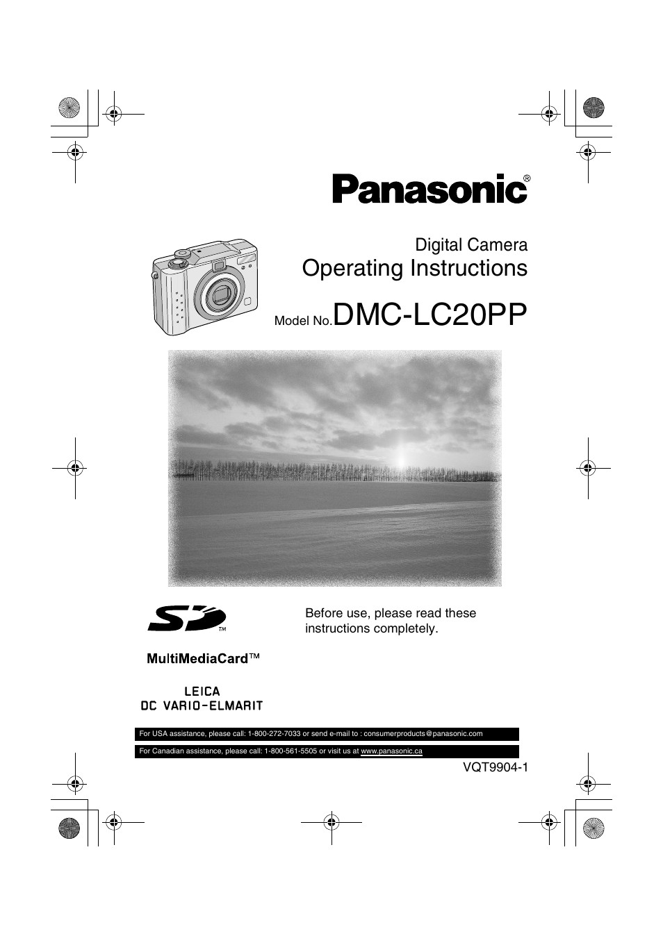 Panasonic DMC-LC20PP User Manual | 84 pages