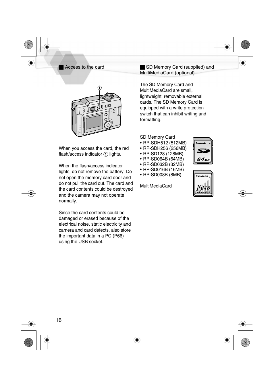 R (p16 | Panasonic DMC-LC20PP User Manual | Page 16 / 84