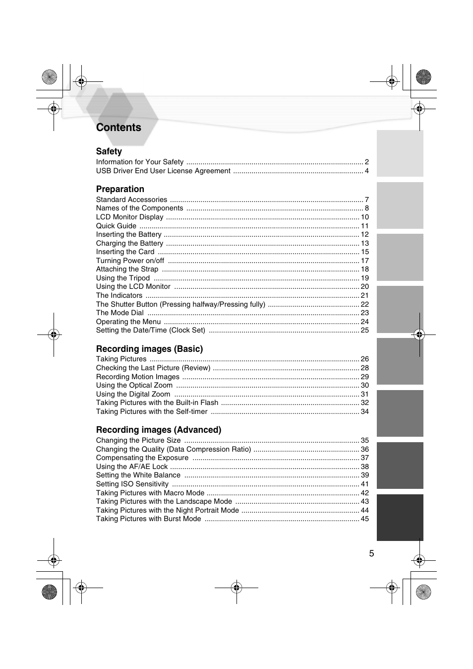 Panasonic DMC-LC20PP User Manual | Page 5 / 84