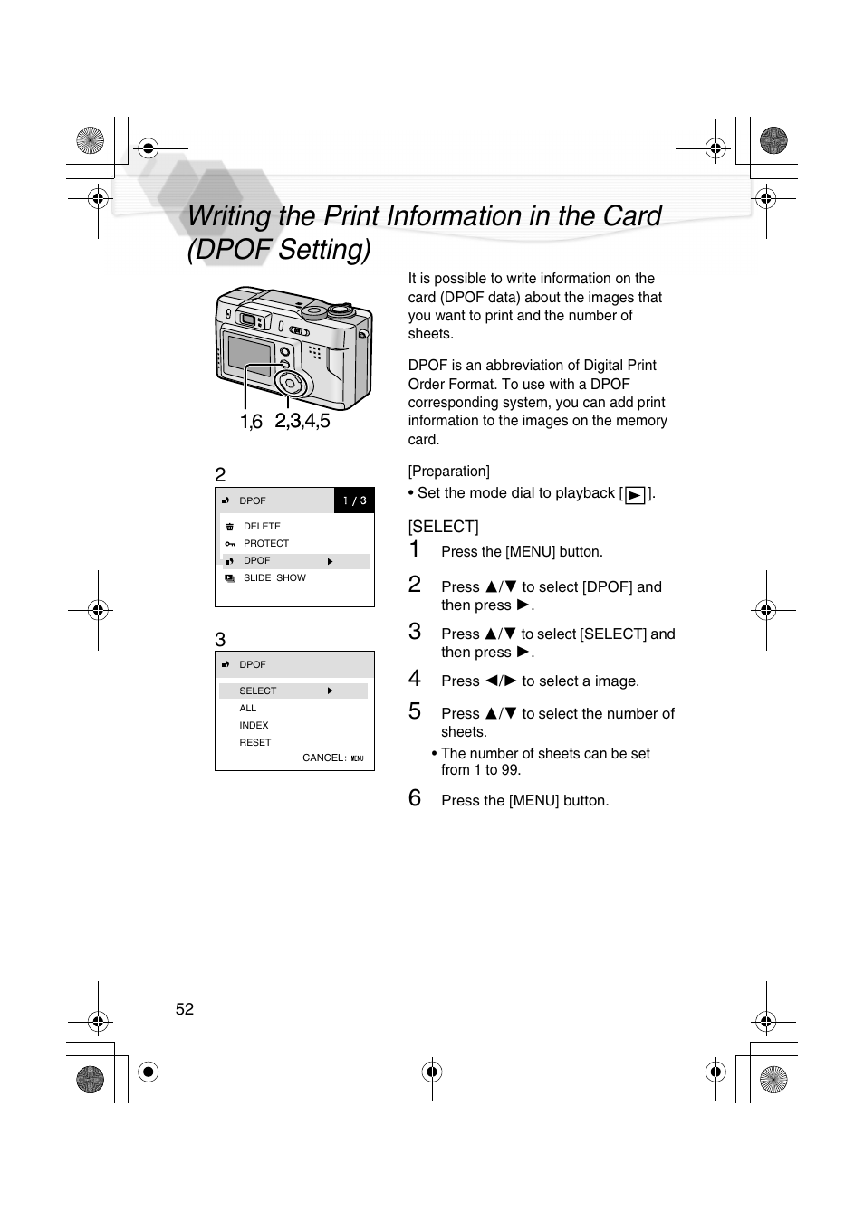 P52) | Panasonic DMC-LC20PP User Manual | Page 52 / 84