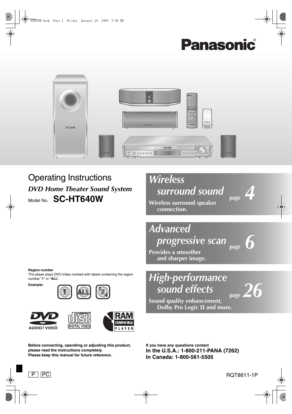 Panasonic SC-HT640W User Manual | 36 pages