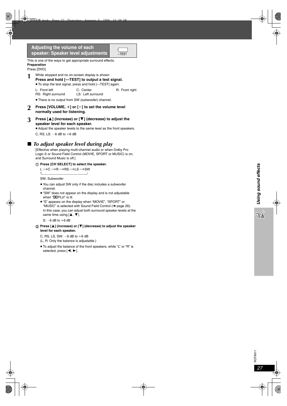 Panasonic SC-HT640W User Manual | Page 27 / 36