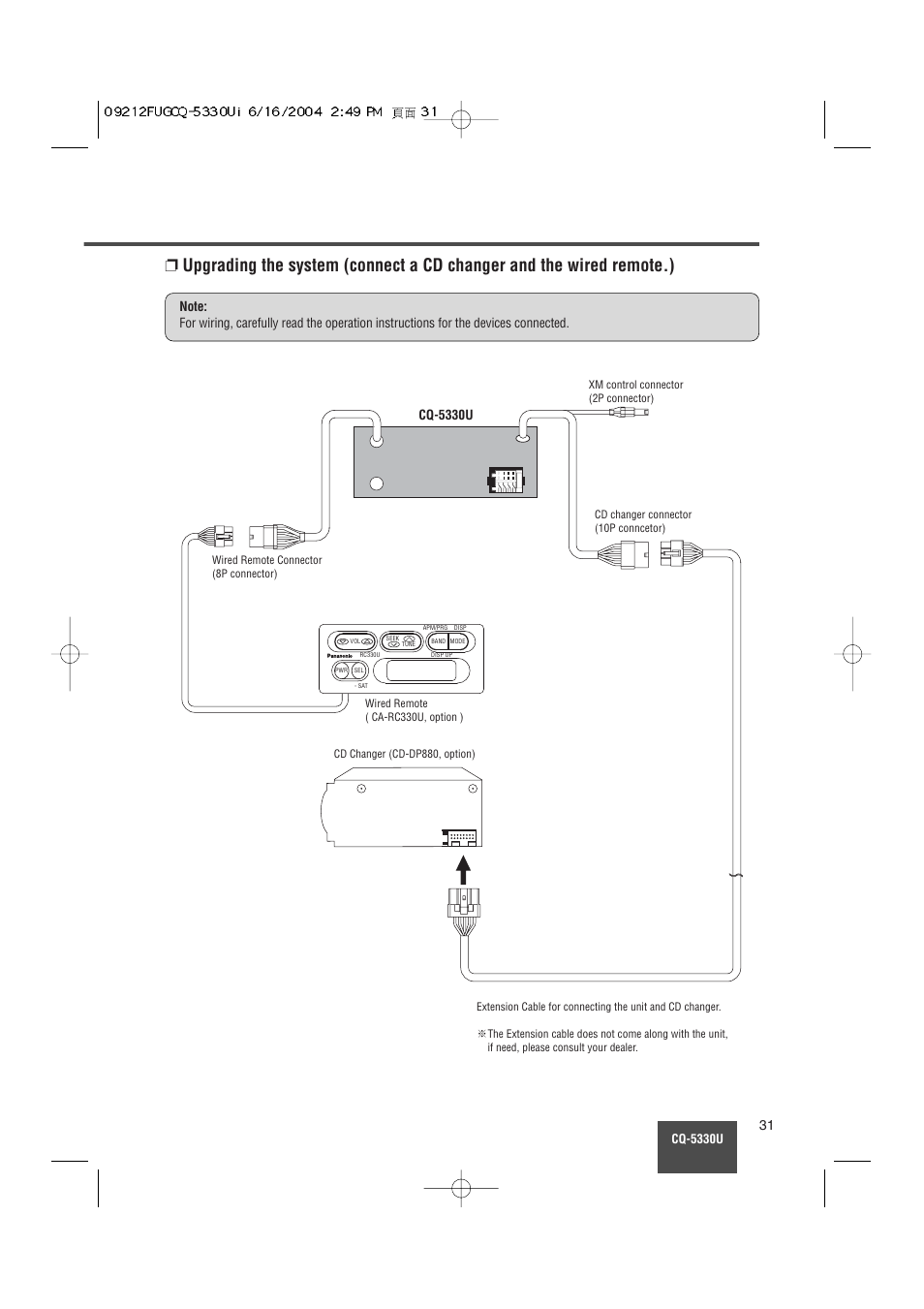 Cq-5330u | Panasonic CQ-5330U User Manual | Page 31 / 35