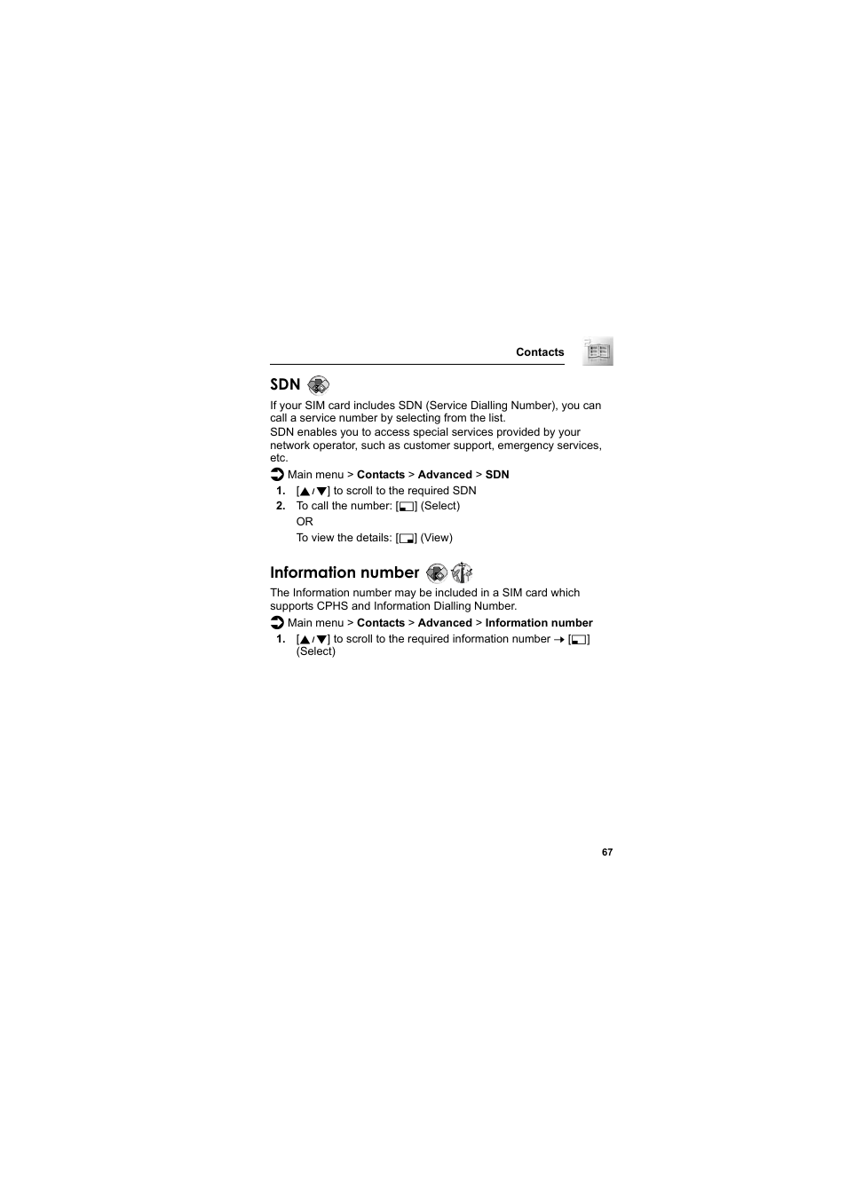 Information number | Panasonic EB-SC3 User Manual | Page 70 / 138