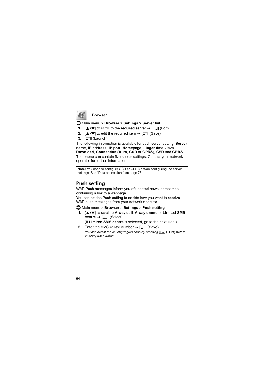 Push setting | Panasonic EB-SC3 User Manual | Page 97 / 138