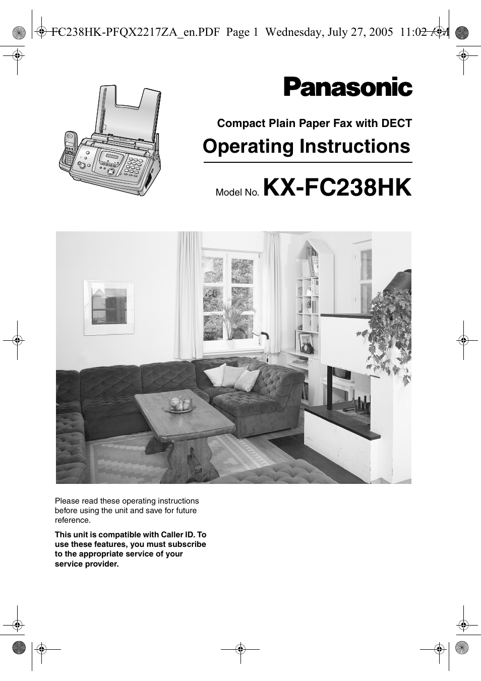 Panasonic KX-FC238HK User Manual | 106 pages