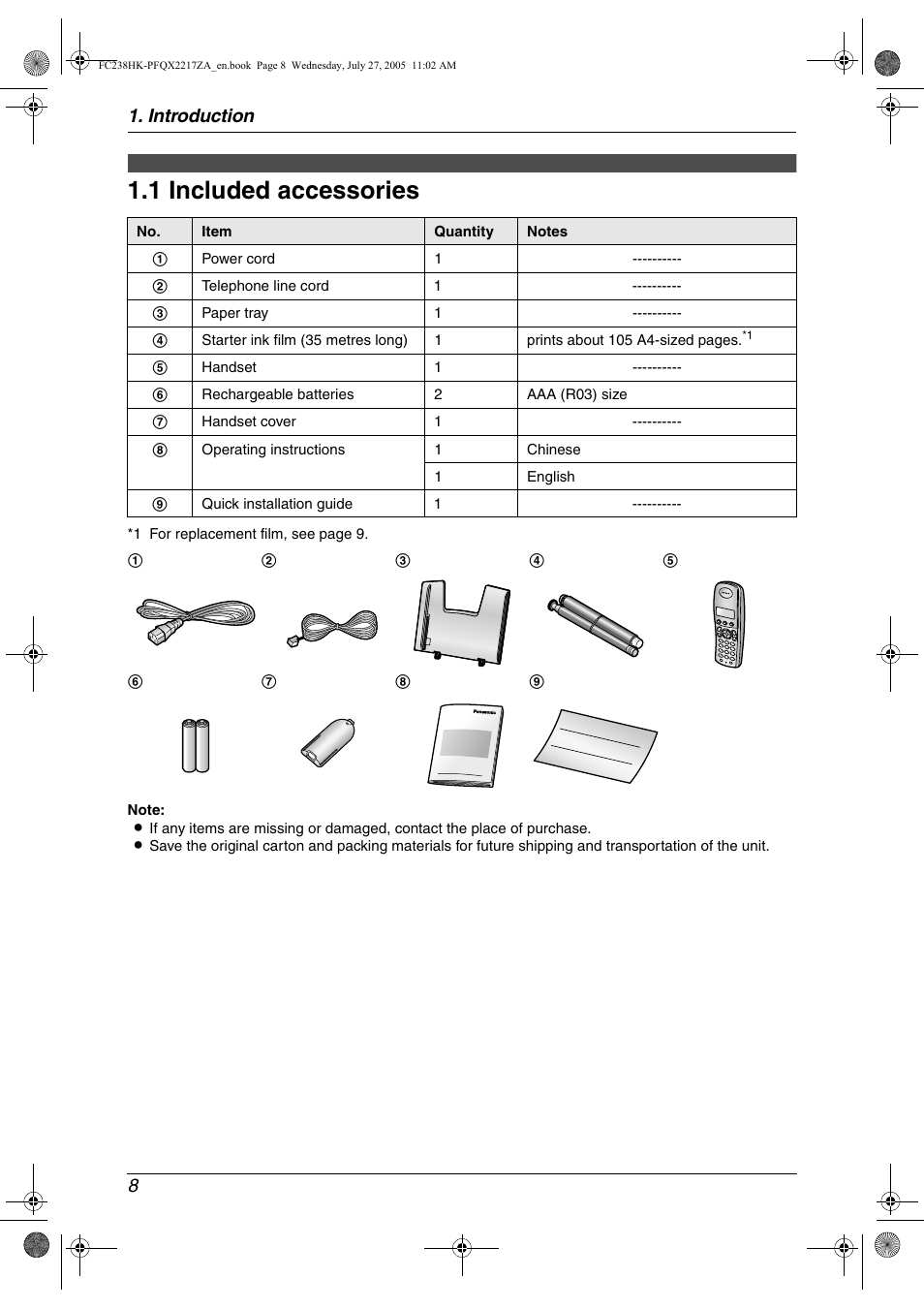 Panasonic KX-FC238HK User Manual | Page 10 / 106