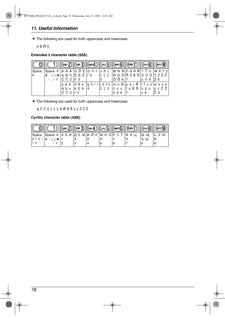 Useful information 78 | Panasonic KX-FC238HK User Manual | Page 80 / 106