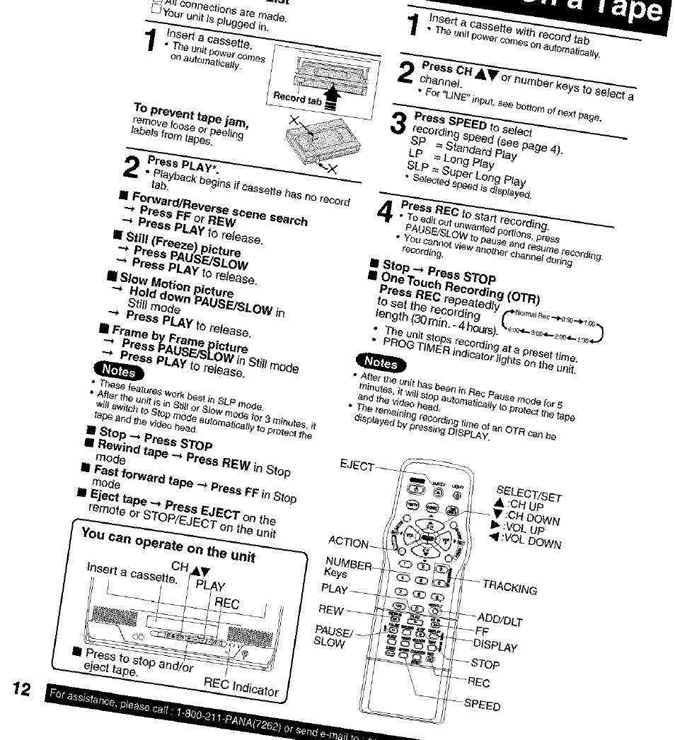 S?c»srop | Panasonic PV C2063 User Manual | Page 12 / 40