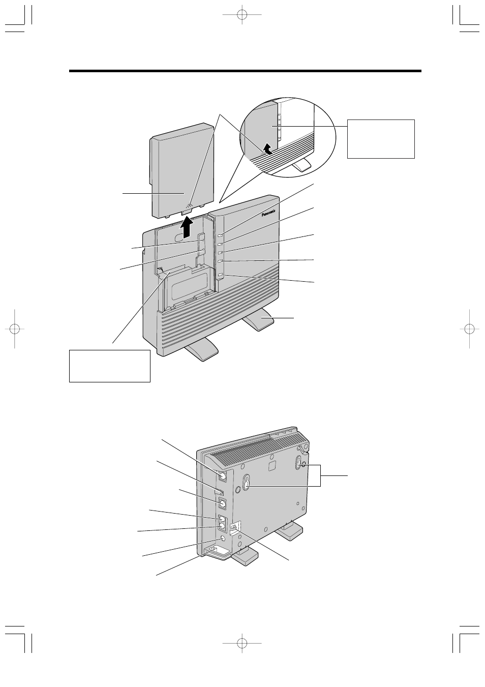 Part names, Rear view front view | Panasonic KX-HGW200 User Manual | Page 10 / 68