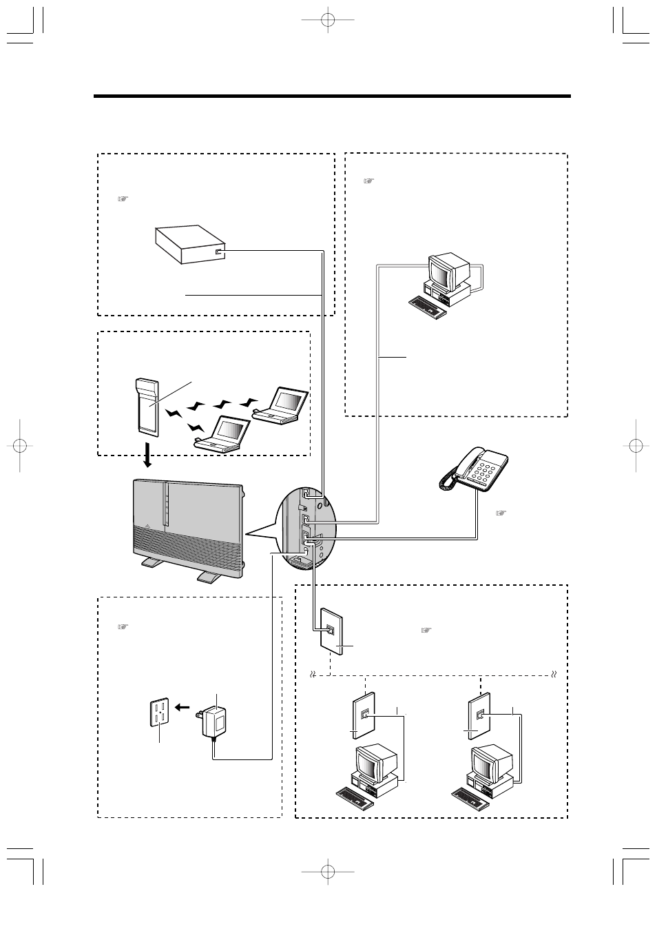 Setup, Diagram of connections, Cable/xdsl modem connection | Power source, Wireless network homepna phone line network, Ethernet connection | Panasonic KX-HGW200 User Manual | Page 12 / 68