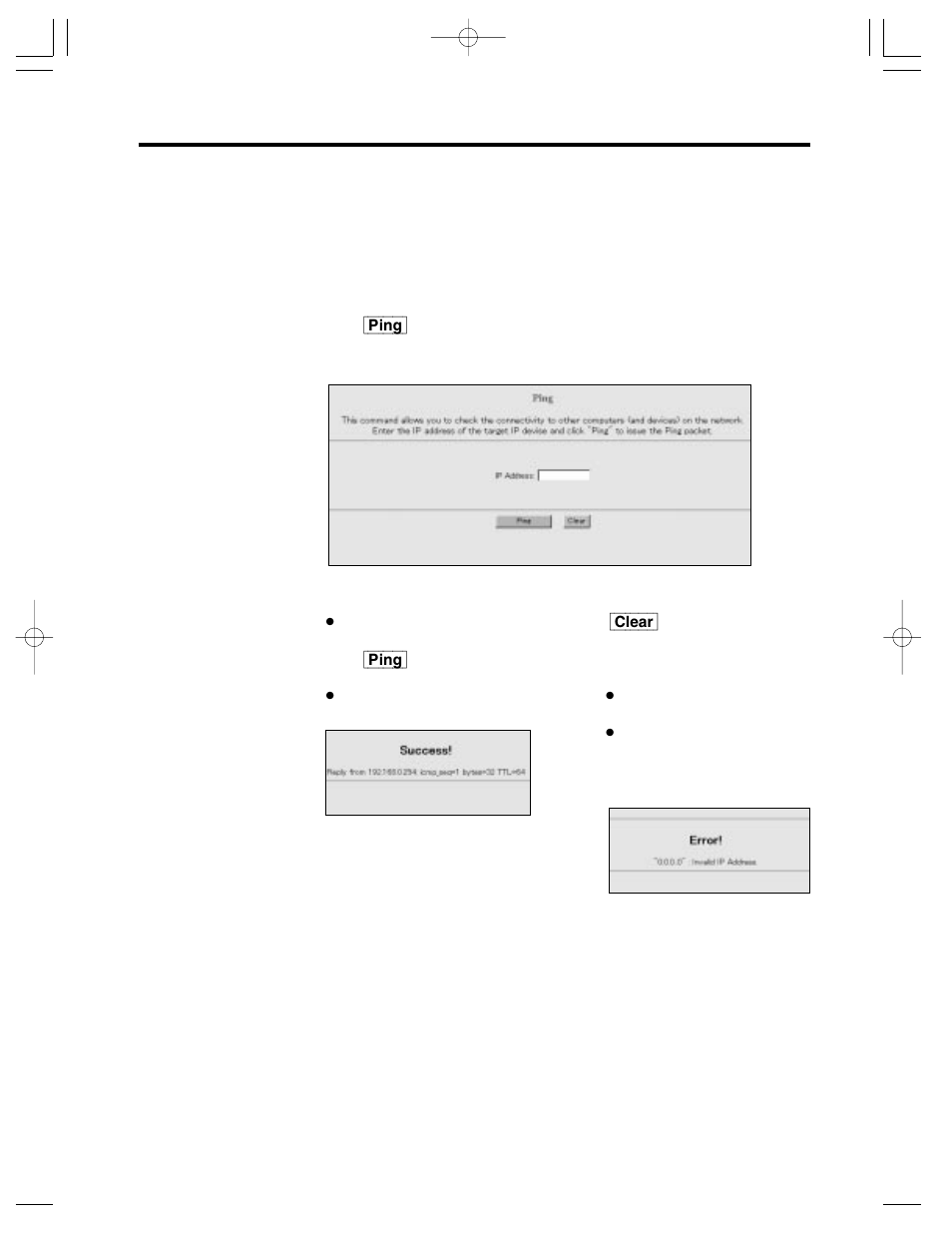 Using the functions, Ping | Panasonic KX-HGW200 User Manual | Page 36 / 68