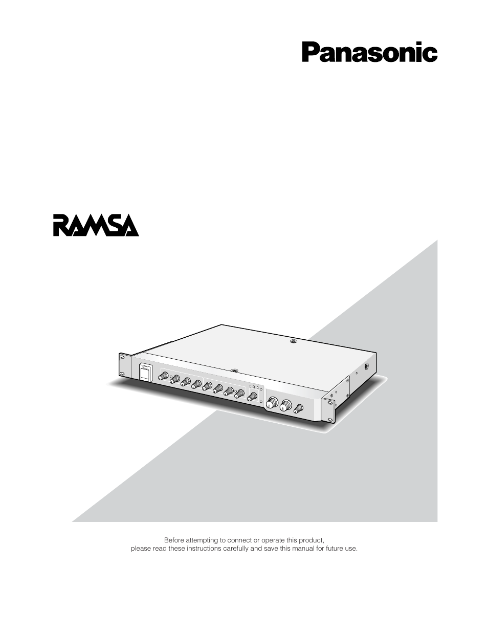 Panasonic WR-XS3P User Manual | 39 pages