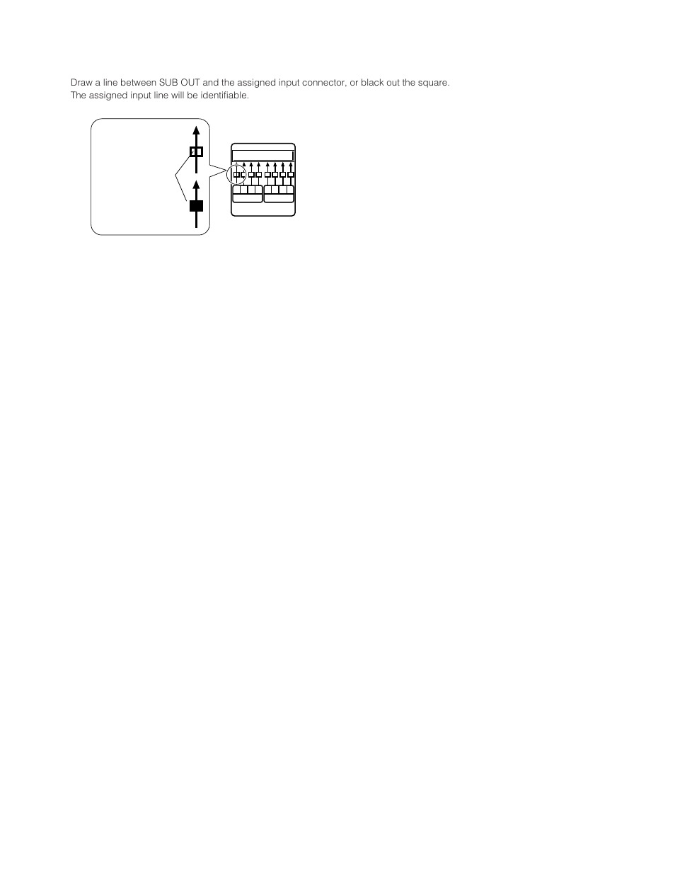 Indication of input line assigned to sub out | Panasonic WR-XS3P User Manual | Page 27 / 39