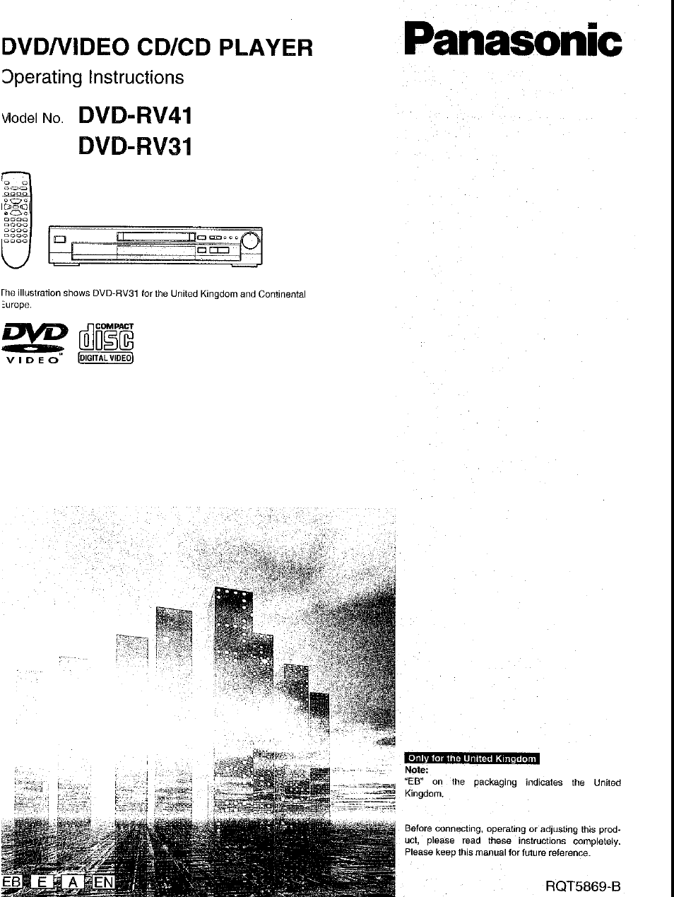 Panasonic DVD-RV41 User Manual | 33 pages