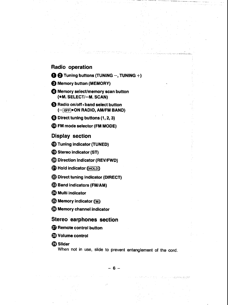 Panasonic RQ-V460 User Manual | Page 6 / 20