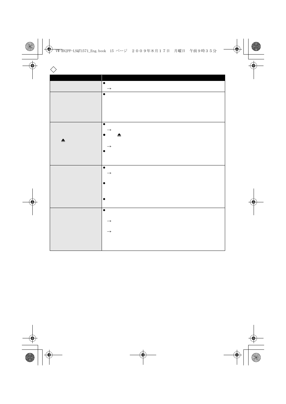 Troubleshooting | Panasonic VW-BN2PP User Manual | Page 15 / 24